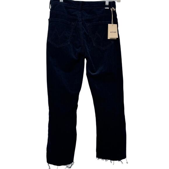 NWT Mother Denim NWOT Insider Crop Step Fray in Navy Corduroy - Picture 4 of 15